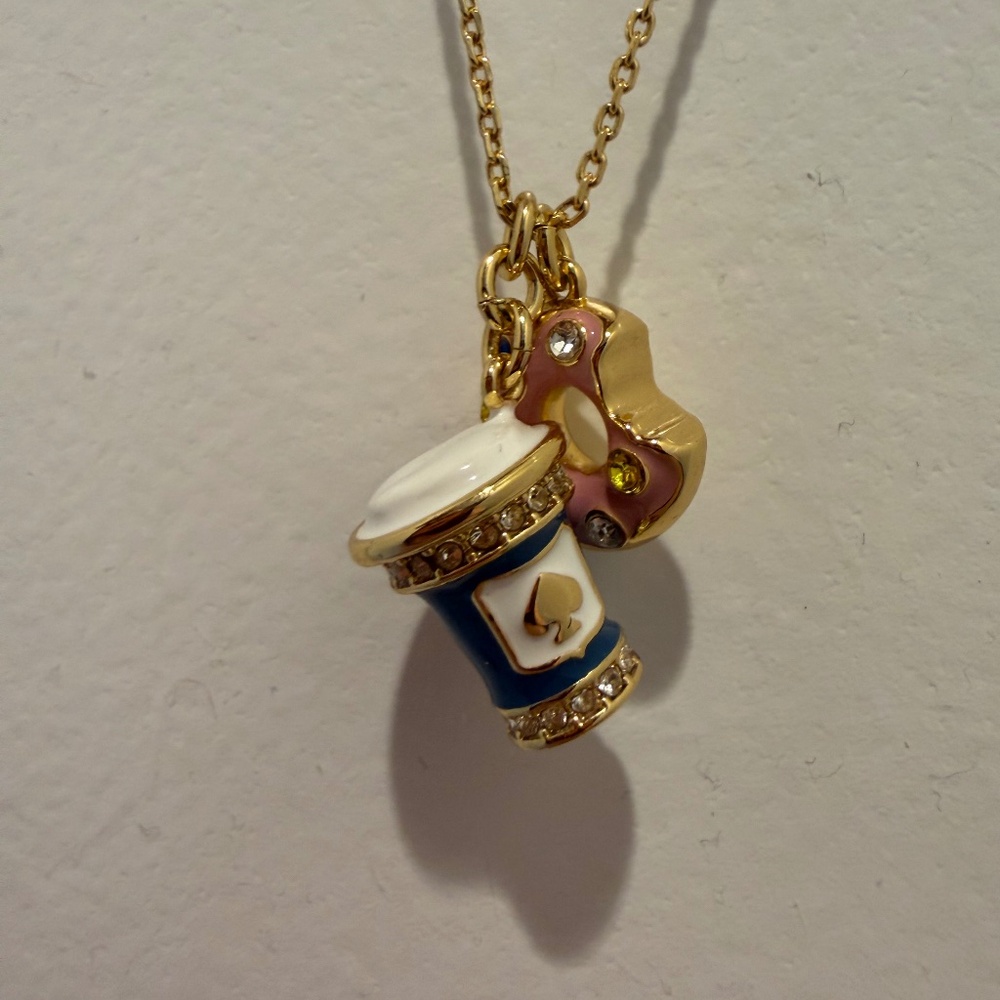 Kate Spade Coffee and Donut Necklace